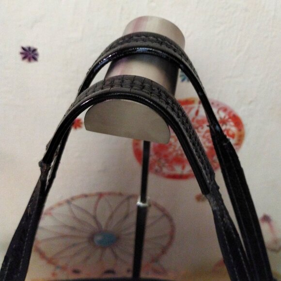 Coach Alex Signature Sateen Tote with Patent Leather Trim - Picture 10 of 14